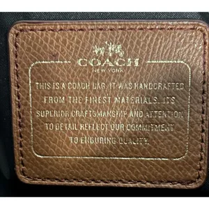 Coach Black and Tan Canvas Tote thumbnail 7