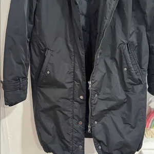 Zara woman down black jacket EUC thumbnail 3