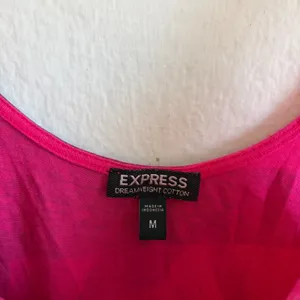 EXPRESS Dreamweight Cotton Vintage Y2K Pink Purple Tropical Tank Top Womens M thumbnail 3