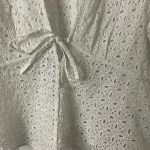 Madewell White‎ Eyelet Front Tie Top Size XXS thumbnail 5