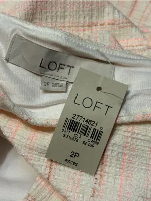 LOFT Textured Sleeveless Midi Dress Pockets Back Cutout Design size 2P NWT thumbnail 5