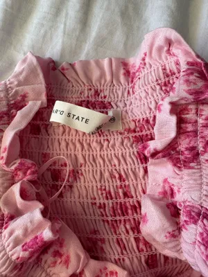 Altar'd State Gracelynn smocked floral skort Pink thumbnail 3
