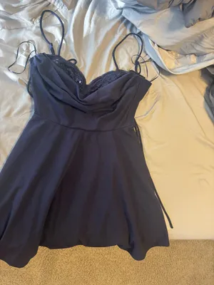 Navy Blue Dillard's Homecoming Dress thumbnail 2