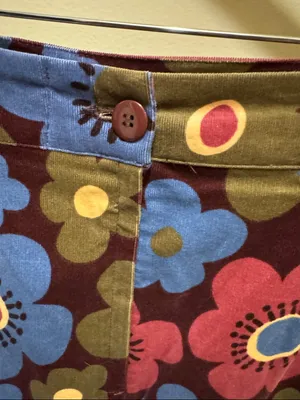 ModCloth x Princess Highway Floral A-Line Mini Skirt in Burgundy and Blue thumbnail 2