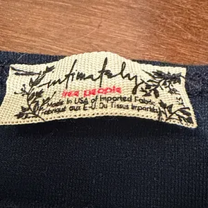 Free People Midnight Blue Knit Top with Sheer Sleeves thumbnail 2