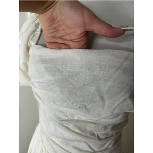 Charming Off-White/Cream Ruched Mini Dress – Puff Sleeves & Smocked Back small thumbnail 6