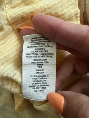 Free People Off Poplin Dress Saffron Combo Linen Blend Lace Up Mini Dress M thumbnail 12