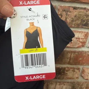 Anne Cole Black Tankini Top Size XL NEW Swimwear Tank Style thumbnail 3