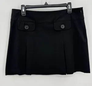 Old Navy Black Pleated Mini Skirt Low Waist Academia Y2K Inspired Women’s Sz 10 thumbnail 1