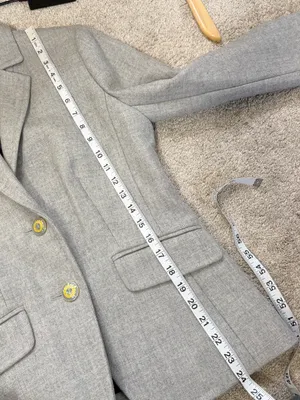 J. Crew Women’s 100% Wool Blazer Jacket Two Button Tailored in Gray 8 thumbnail 9