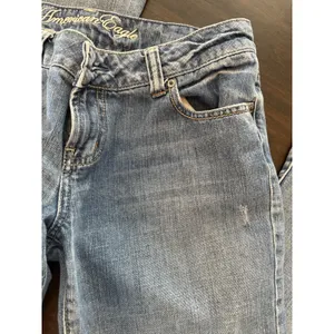 American Eagle Outfitters Boyfriend Jeans Blue Denim Stretch Distressed Women's thumbnail 8
