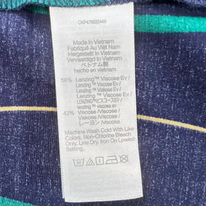 Madewell The Layton Midi Slip Dress‎ Navy Blue Green Gold Striped 10 Slip Dress thumbnail 6
