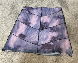 Princess Polly Purple The Bella‎ High Waisted Mesh Mini Skirt Women's Size 6 thumbnail 1