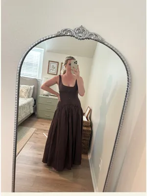 Hutch Ridge Drop Waist Maxi Dress in Chocolate thumbnail 3
