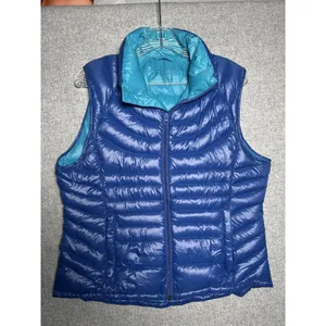 Bernardo Large Womens Vest Goose Down Puffer Blue Sleeveless‎ Zip Packable thumbnail 2