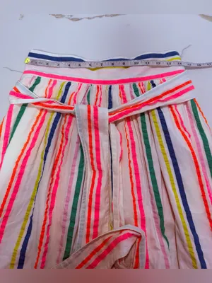 Boden Cathy Midi Skirt Multicolor Stripes Lined Size 6 White thumbnail 14