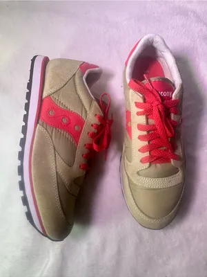 Saucony Women's Olive and Pink Low-Top Sneakers thumbnail 4