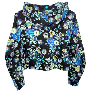 Ulla Johnson x Designers for Democracy Cotton Full Zip Hoodie Blue Floral Medium thumbnail 2