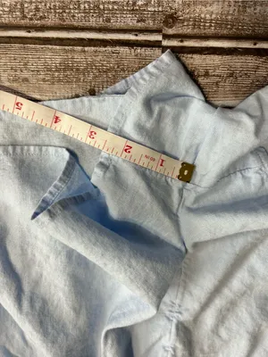 aerie Light Blue Wide-Leg Linen Blend Lounge Shorts Coastal Vacation Size Small thumbnail 8