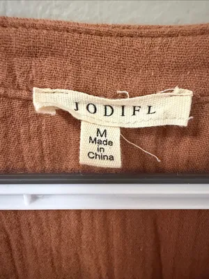 Jodifl Boho Western cotton Mini Dress in terracotta M thumbnail 5