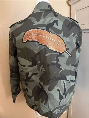 Military-Style Green Camo Utility Jacket thumbnail 5