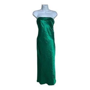 Runaway the label LEILA SLIP DRESS emerald XS NWT‎ holidays party thumbnail 3