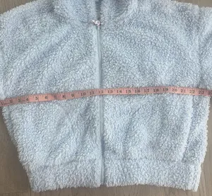 Lou & Grey Full Zip Sherpa Hoodie Sweatshirt Light Blue Medium thumbnail 7