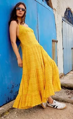 FREE PEOPLE Marigold Maxi Dress Size XS. B18 thumbnail 1