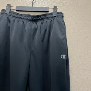 Champion Authentic Athleticwear Sweatpants Black Wide Baggy Pull-On Sz M thumbnail 4
