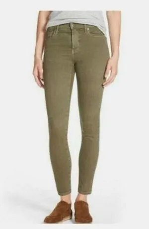 Madewell Garment Dyed Tan/Green Skinny Skinny Ankle Jeans - Size 25 - Low Rise thumbnail 1