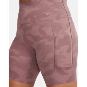 Nike Universa Women's High-Waisted 8" Camo Biker Shorts with Pockets XS thumbnail 3