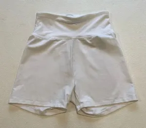 American Eagle White High Waisted Biker Shorts XS Stretch Active Lounge thumbnail 1