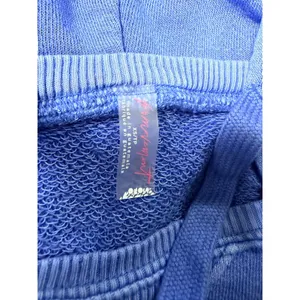 Free‎ People Movement Catch Up Cropped Hoodie Blue Barrel Sleeve Sweater thumbnail 6