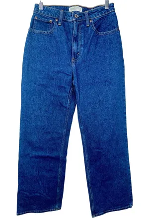Abercrombie & Fitch The ’90s Relaxed Jean High Rise Blue Denim Jeans Size 27 S thumbnail 1