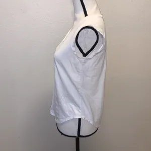 Ann Taylor LOFT white casual short sleeve shirt thumbnail 5