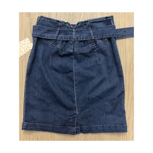 Free People Faded Indigo Denim Mini Skirt NWT Size 4 Belted thumbnail 4