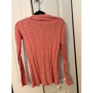 American Eagle Womens Coral Marl Ribbed‎ Button Front Cardigan Size M thumbnail 6
