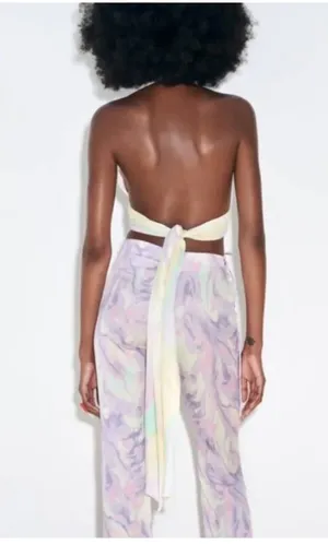 Zara Pastel Tie Dye Halter Top thumbnail 3