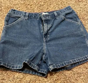 Tommy Hilfiger denim blue Jean carpenter style shorts size 8 thumbnail 2