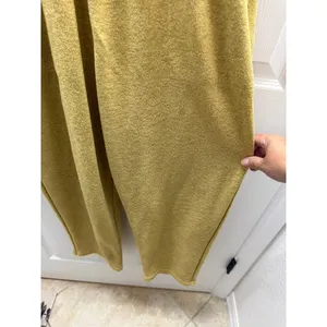 Vada Winter‎ x Maverick Jumpsuit L Mustard Yellow Knit Smocked V Neck Pockets thumbnail 9