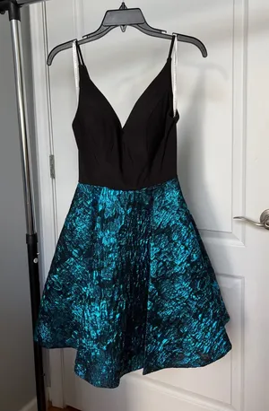 Black and Teal Amarra Cocktail Dress thumbnail 1