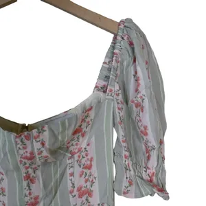 We Wore What Womens 2 Puff Sleeve Midi Dress in Rosewood Multi NEW thumbnail 6