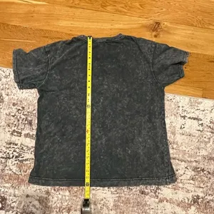 Champion T-Shirt Acid Wash Black Crew Neck Tee Top Womens Logo Medium thumbnail 3