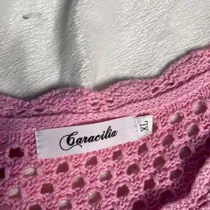 Caracilia Pink Crochet Knit Tunic Top Shirt‎ Dress Size XL thumbnail 3