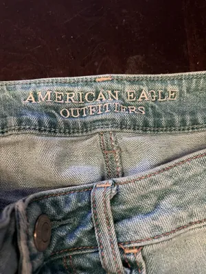 American Eagle Outfitters Rhinestone Shorts Womens 6 Blue Denim Cutoff Stretch thumbnail 4