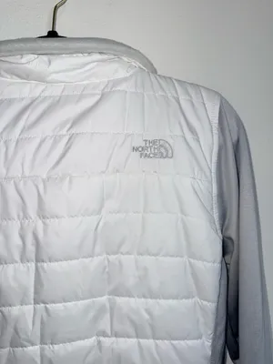 The North Face Mashup Insulated Jacket White Gray Full Zip Puffer thumbnail 7