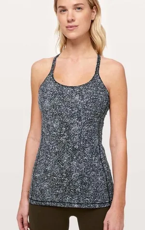 Lululemon Free To Be Nulu Black and White Tank Top in Diffuse Starlight Black thumbnail 1