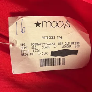 Adrianna Papell Red Mesh Panel V-Neck Cap Sleeve‎ Cocktail Dress Size 16 NEW thumbnail 5