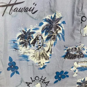 Vintage 90’s hawaiian print blue strappy mini dress. Size juniors 7/8 thumbnail 3