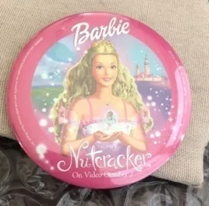 Vintage Barbie Button Brooch thumbnail 1